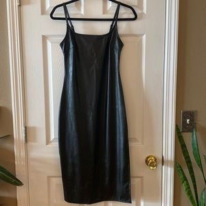 Faux Leather Dress
